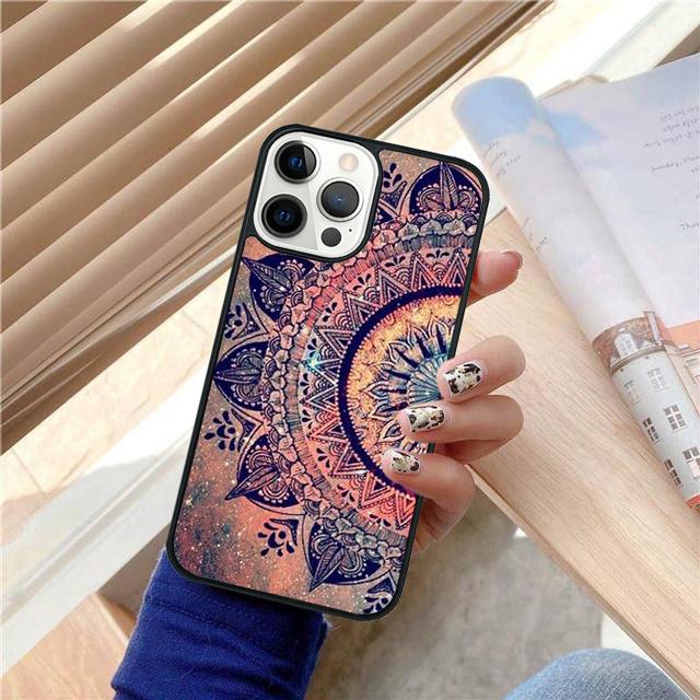 Чехол-накладка с узором «Цветок мандалы» для iPhone 17 Air 15 16 14 13 12 Pro Max 11 Pro Max Plus