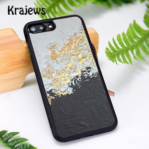 Krajews Marble Tri Black Gold Accessories Phone Case For iPhone 17 Air 16 15 14 Plus 11 12 13 Pro Max cover coque