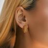 New Small Twist C-shaped Stud Earrings for Women Three-layers Mini Semicircle Geometry Tiny Earrings Party Ear Jewelry