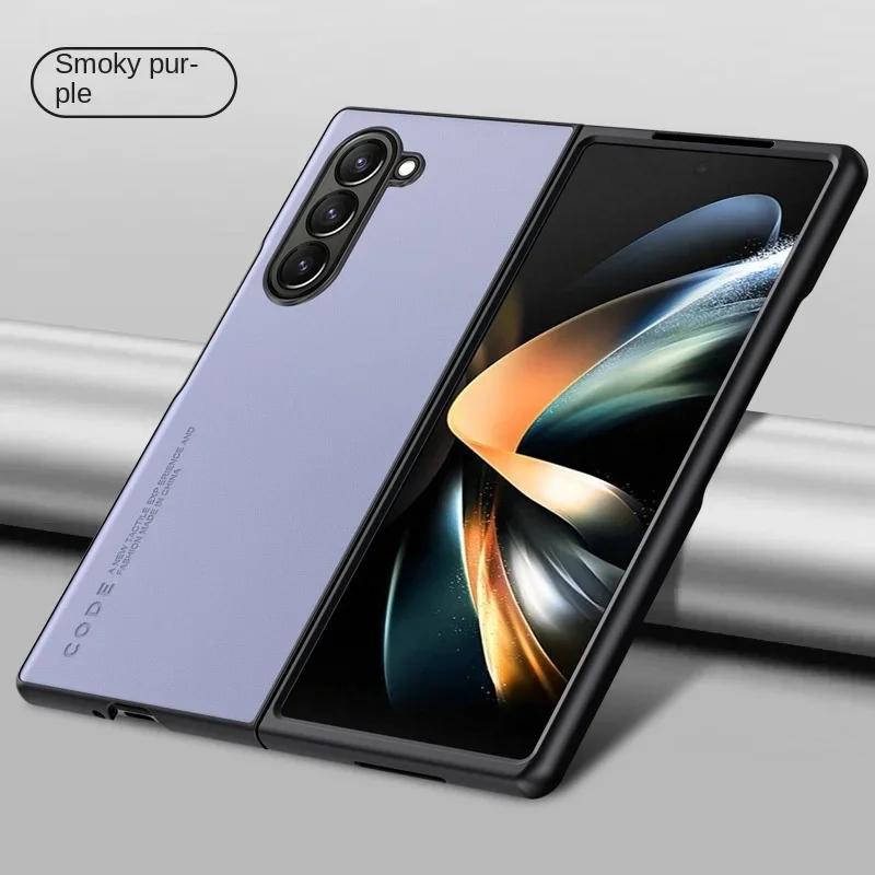 Чехол для телефона из искусственной кожи из углеродного волокна для Samsung Galaxy Z Fold 6 5 4 3 Fold6 Fold5 Fold4 Fold3 5G Жесткий пластиковый противоударный чехол