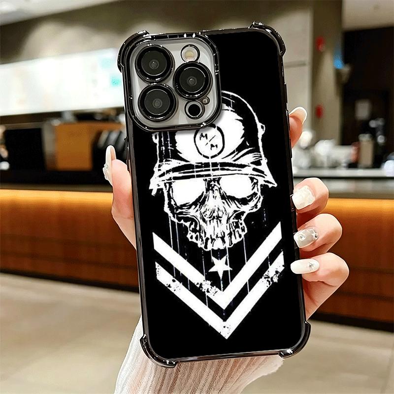 Металлическая Мулиша для Мотокросса Мягкий Чехол для Телефона Для iPhone 15 16 17 Air 14 Pro Max 16E Plus 13 12 Mini Покрытие Защита от Падения Fundas