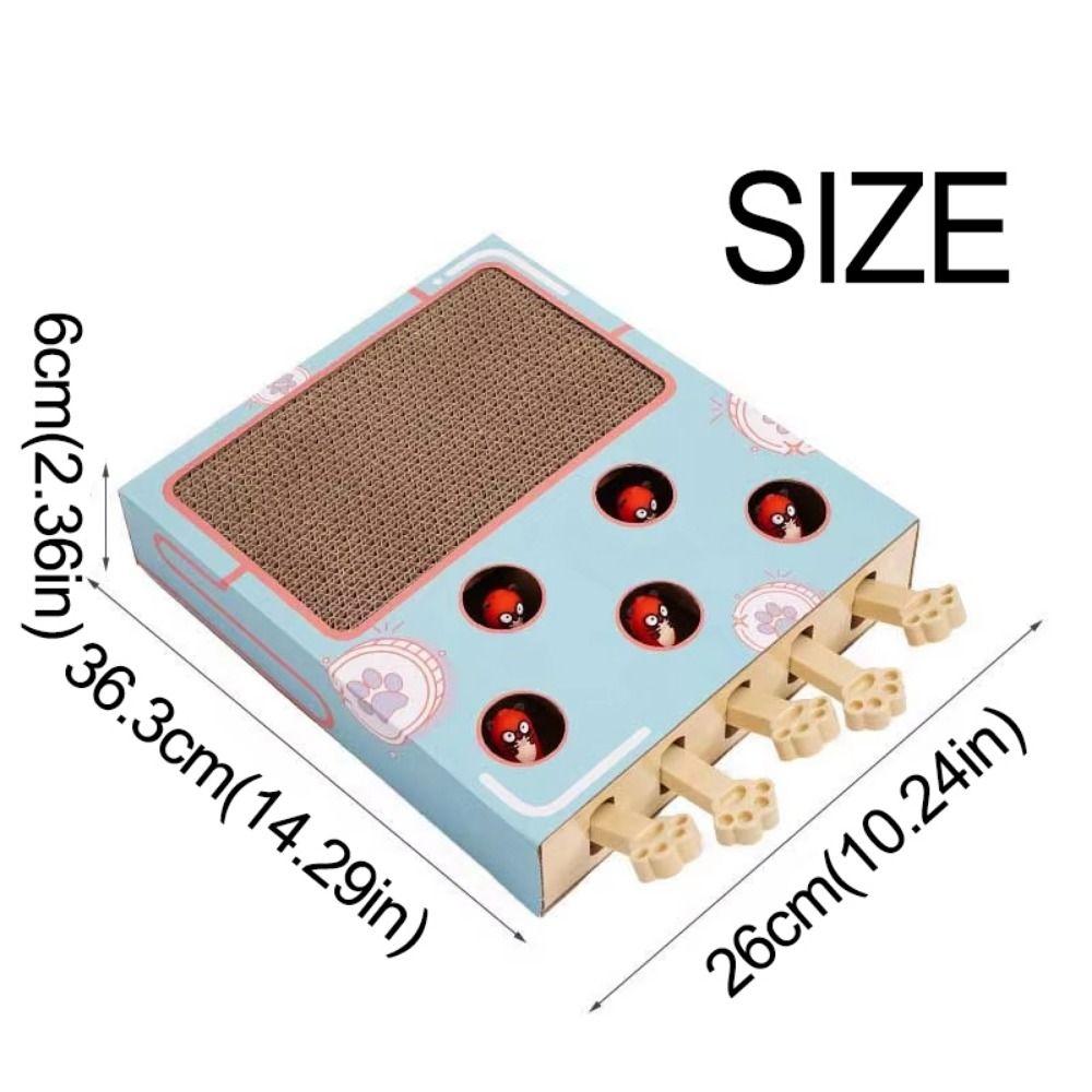 Interactive Cat Hitting Hamster Toy Corrugated Paper Cat Hit Gophers Toy  Paw Grinding