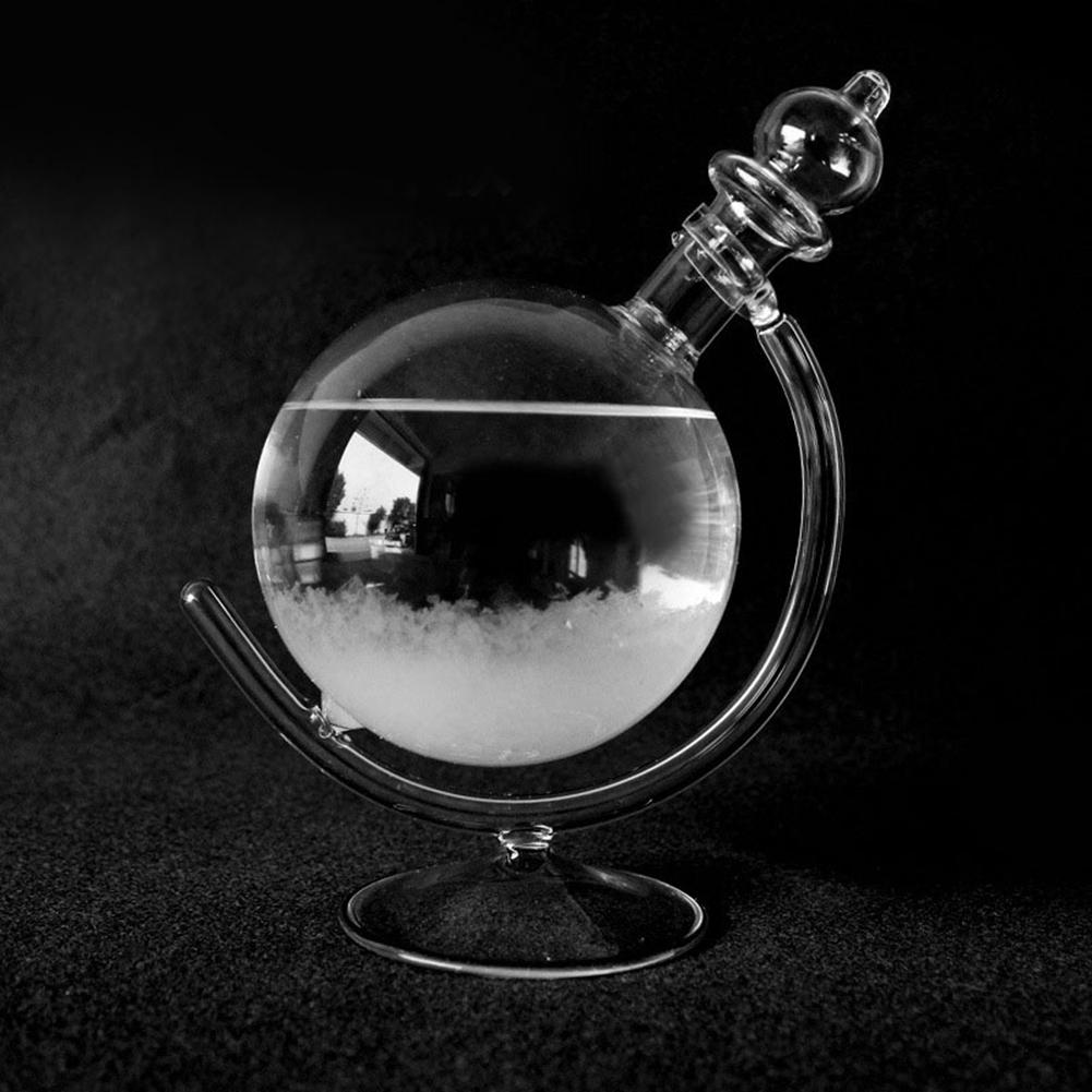 Globe Water Shape Weather Forecast Crystal Bottle Windstorm Glass Home Decor Gift