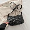 Chic Black Canvas Crossbody Bag Stylish Spring Fashionable Small Tote For Women