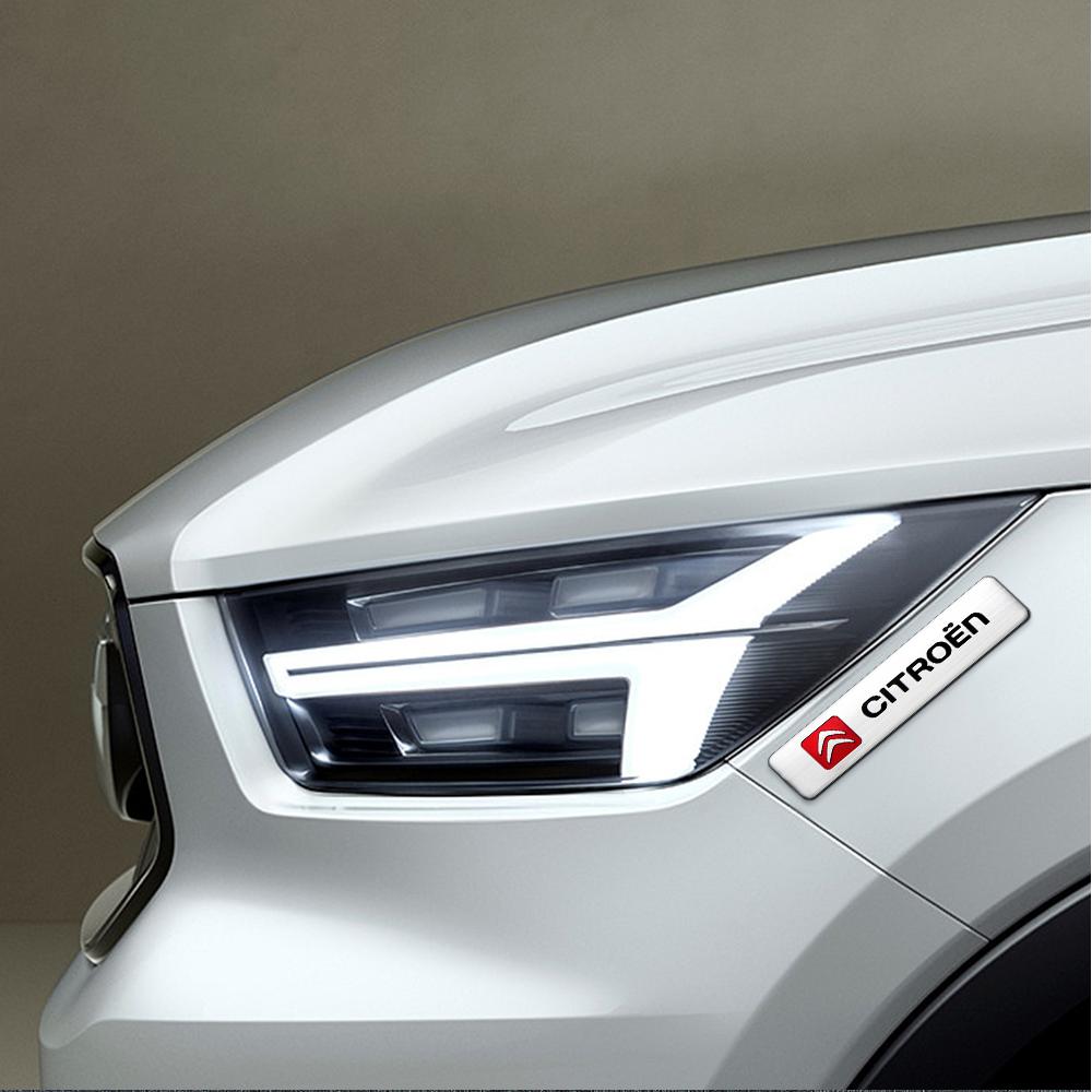AFP2   1pc Aluminum Emblem Car Window Body Car Side Fender Decoration Stickers For Citroen C4 C2 C1 C3 Grand Picasso Auto Accessories