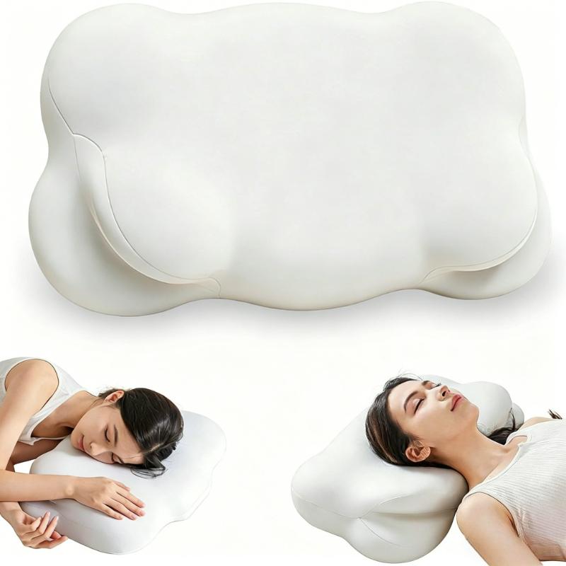 Ортопедическая подушка из пены с эффектом памяти Ergonomic Sleep Cloud для облегчения боли в шее и плечах, подходит для тех, кто спит на спине и животе.