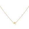 14K Gold Plated Stainless Steel A-Z Heart Initial Necklace Gold Silver Personalized Clavicle Gift for Women Unisex