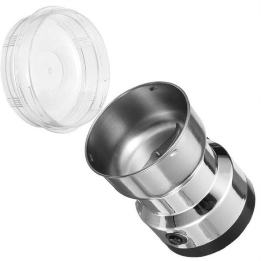 Stainless Steel Electric Coffee Grinder Transparent Lid Grain Mill Mini Spice Pepper Grinder  Nuts