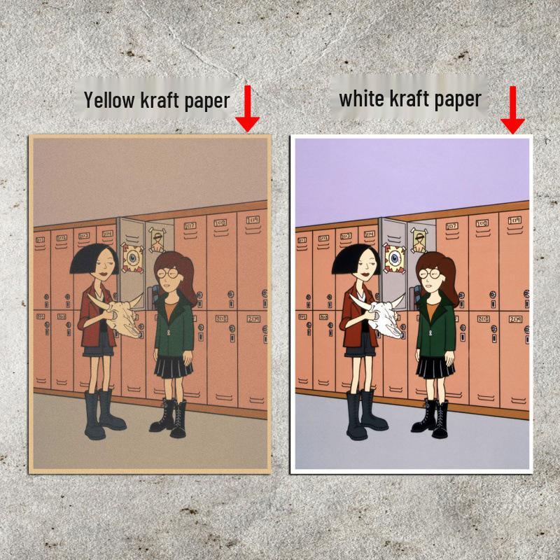 Pull Girl Anime Retro Wall Poster for Bar, Cafe, Dorm