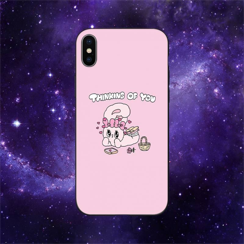 Милый розовый кролик esther bunny чехол для смартфона для iPhone 11 12 Mini 13 14 Pro XS Max X 8 7 6s Plus 5 SE XR чехол