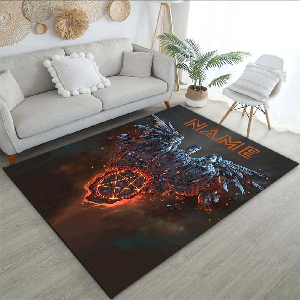 Warner (23) Customize your name rug, office chair cushion, home bedroom living room gift.