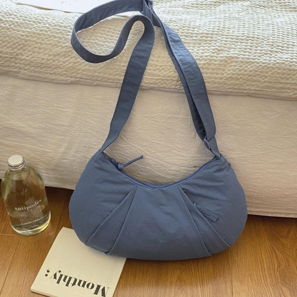 Korean Style Zipper Dumpling Bag Lightweight Sports Messenger bag Nylon Shoulder Bag Male/Female