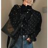 Korean Fashion Women Polka Dot Printed Shirt New Casual Long Sleeve Simple Shirt Spring Autumn Lapel Loose Office Ladies Elegant Tops Clothing 2954