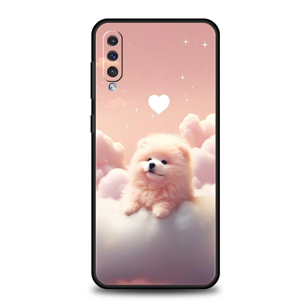 Милый чехол для телефона с маленькой собачкой для Samsung Galaxy A56 A54 A42 A36 A34 A26 A24 A16 A14 A12 A06 A50 A52 A10 5G Мягкий ТПУ чехол Fundas