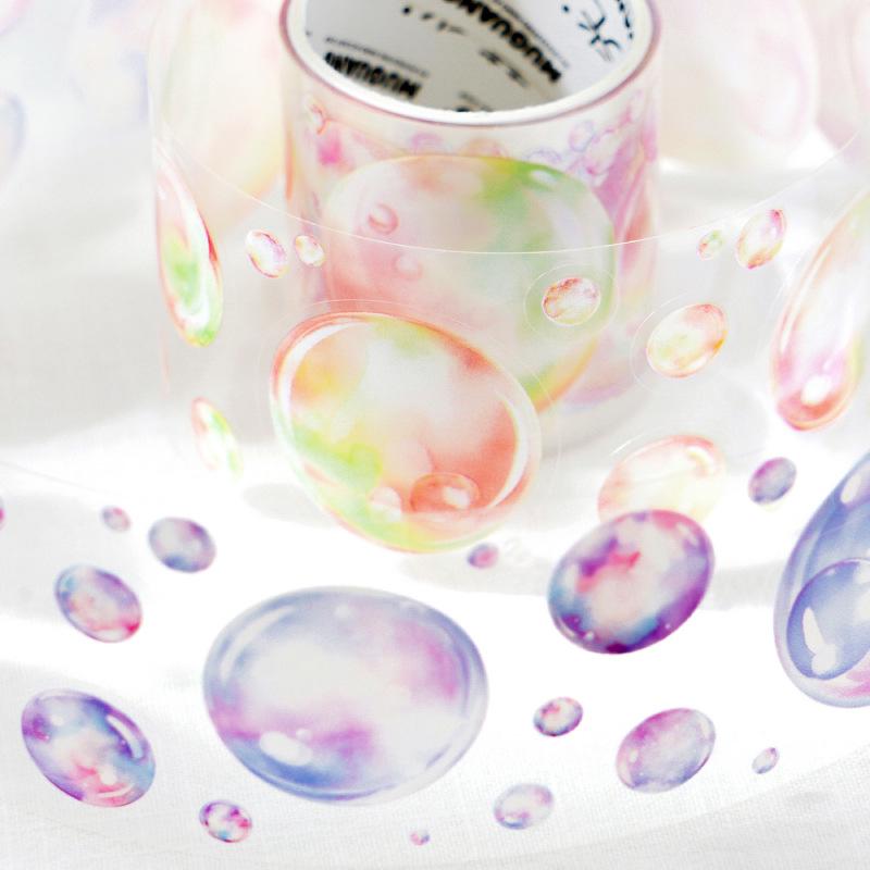 Dreamy Colorful Bubbles Die-cut Tape for Journals and DIY Decorations