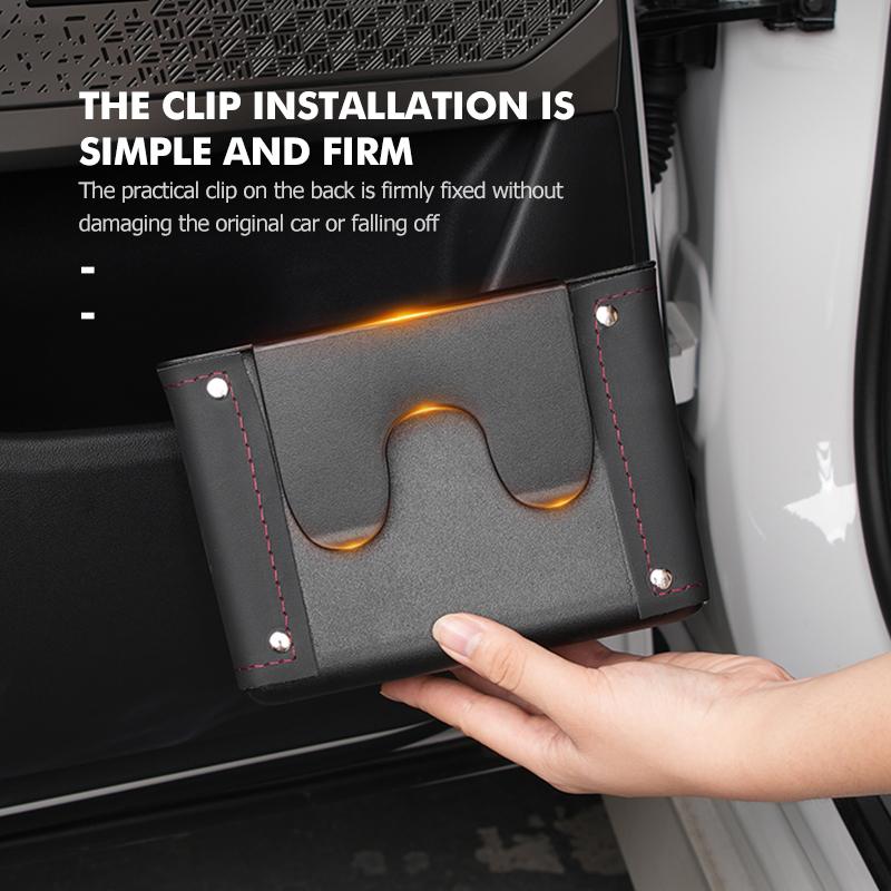 Car Door Storage Bag Drink Waste Card Key Sunglasses Holder For Mercedes Benz AMG C180 C300 W124 W176 W177 C200 C260 GLC CLE CLA BG1