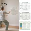 Easy Yoga Alternative 28 Day Tai Chi Challenge Poster, Beginner Guide Chart, Exercise Poster Standing Home Workout Routine, Gentle Exercises for Women