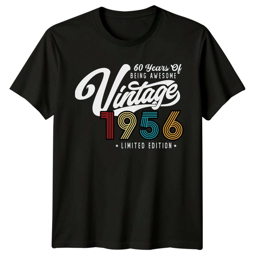 Vintage 1956 Sixty Years Of Being Awesome Birthday Unisexs TShirt