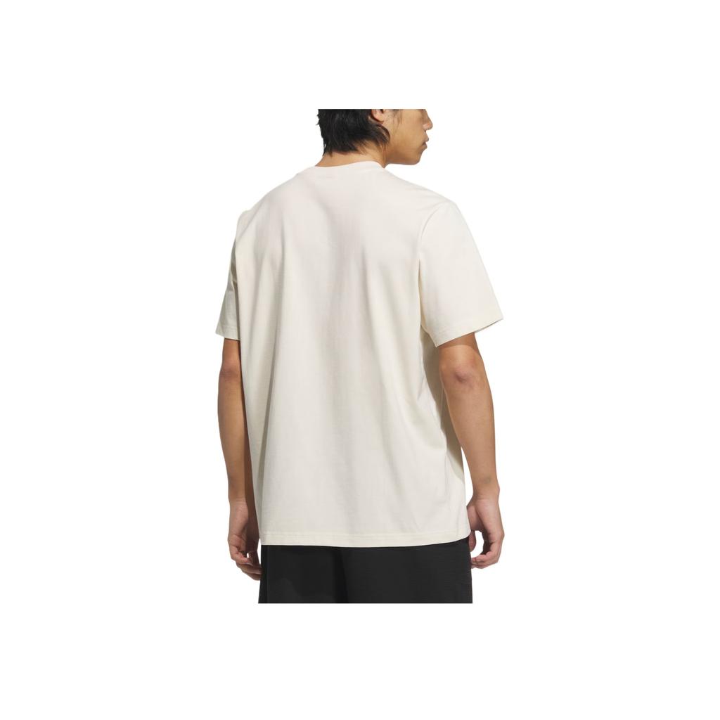 Adidas Оригинальная футболка Skeleton Классическая мода Простая Универсальная Однотонная С логотипом бренда Футболка с коротким рукавом Мужские топы Белый JZ7045