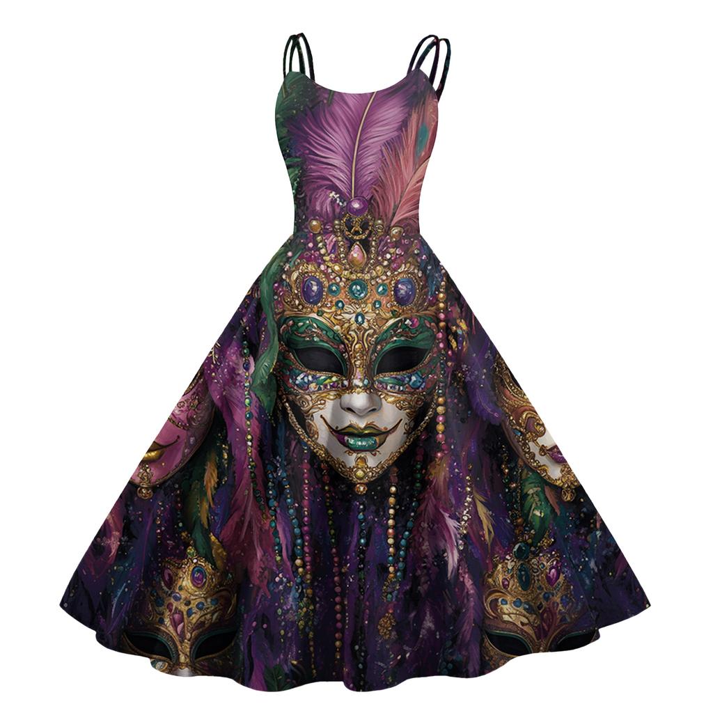 Женское сексуальное платье с принтом на Хэллоуин, с открытыми плечами, в стиле панк, винтаж