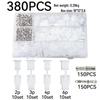 380PCS Car Wiring Terminals & Connectors Set - 2.8 Blade Spring with Boxed Copper and Plastic Parts