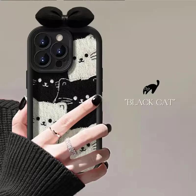 Чехол для Google Pixel 9 8 7 8A 7A Pro XL 9Pro 7Pro 8Pro 9ProXL Милый Кот Ремешок Силиконовый Парный Чехол Защита Корпус Телефона