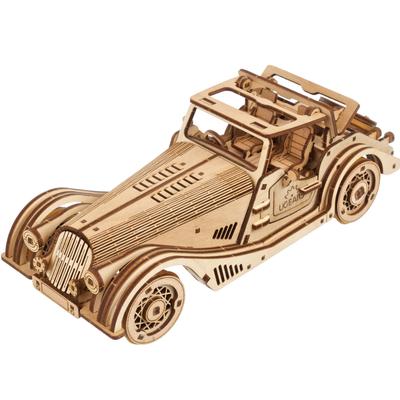Ugears Спортивный автомобиль Кролик Мышь 70202 Деревянная головоломка, Поделки и Модели, Клей и Инструменты не Требуются, для Взрослых и Детей
