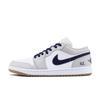 Air Jordan 1 Амортизация Нескользящая Низкие Винтажные Баскетбольные Кроссовки Унисекс Серый Белый 553558-146(Команда676-)