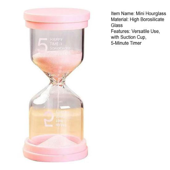 Мини-песочные часы, 5-минутный таймер, портативный таймер для чистки зубов, песочные часы для душа с присоской, кулинарные игры