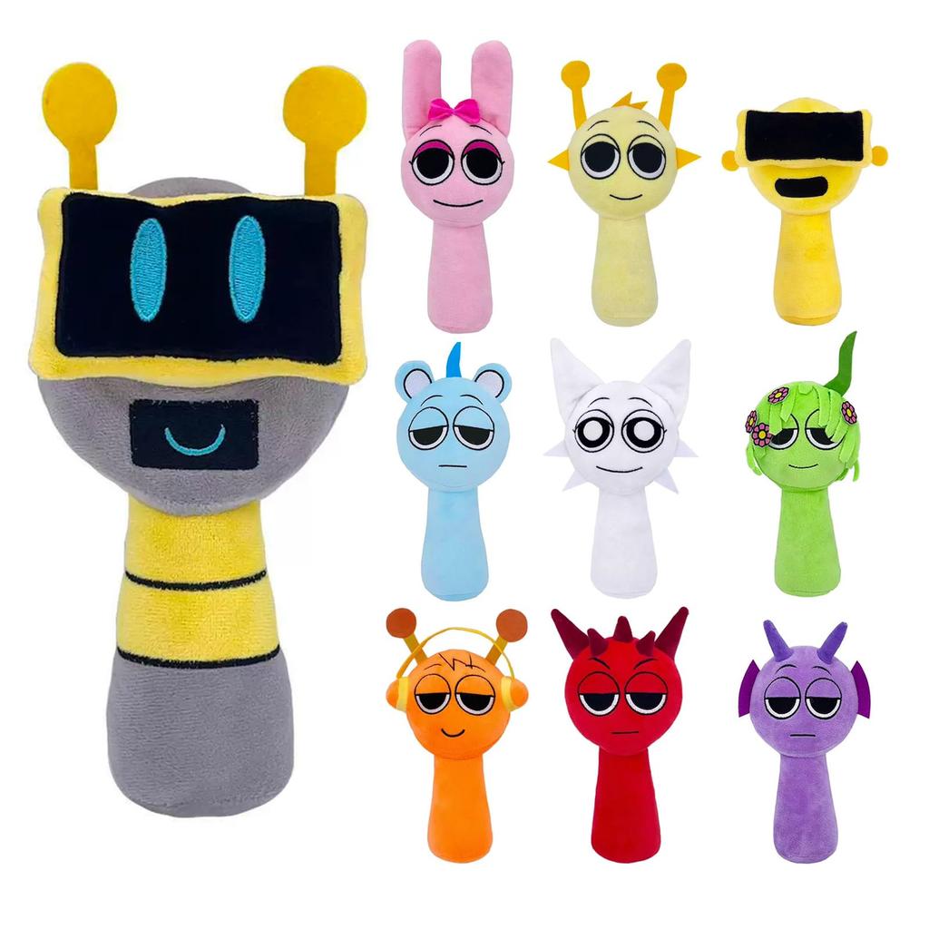 HOMANY Sprunki Plush Doll, Character Horror Game Peripheral, Horror Music Game, 20cm Cartoon Plush Toy, Christmas Gift for Kids, Adults, Birthday