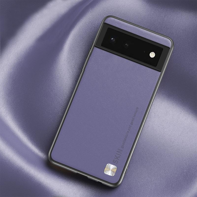 Чехол для Google Pixel 6 Pro Роскошный Мягкий Веганская кожа Текстурированный Тонкий Защитный Задняя крышка Чехол для Google Pixel6 6Pro корпус телефона