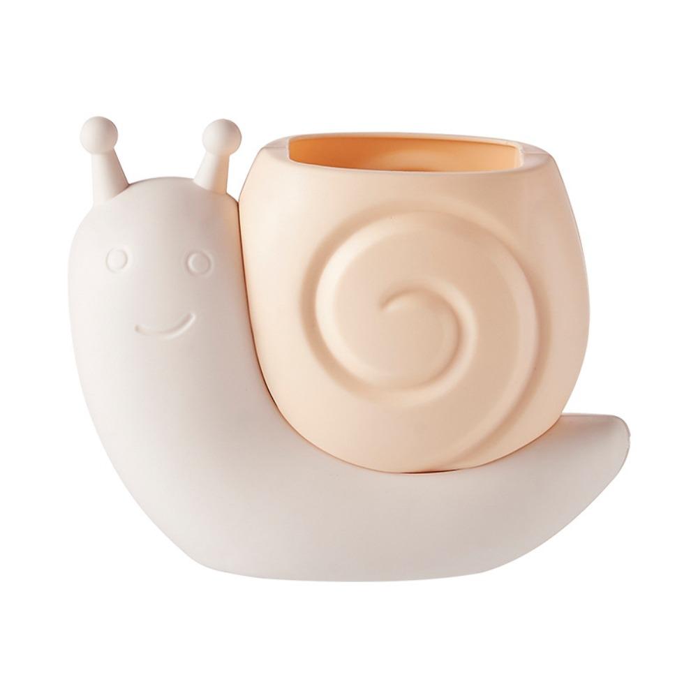 Plastic Pencil Storage Box Interesting Stationery Organizer Snail Pen Holder Desktop Decor