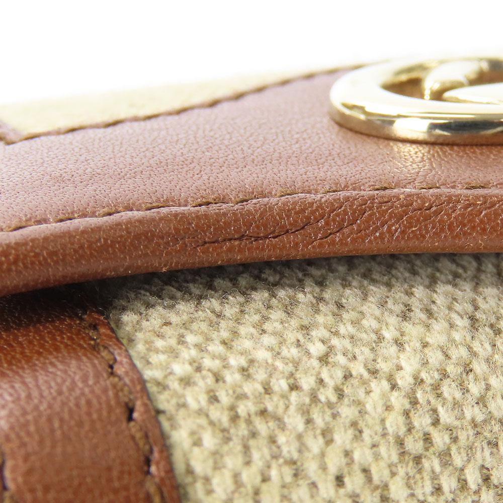 Used GUCCI Key holder  282432 Interlocking six hooks GG canvas/Calfskin beige Brown Accessories