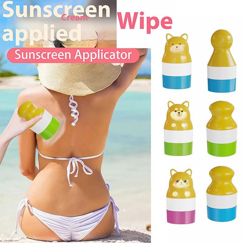 Солнцезащитный ролик-аппликатор в форме животного медведя, многоразовые сшитые флаконы для лосьона-крема, солнцезащитный аппликатор для лосьона