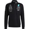 X Mercedes-Amg Petronas F1 Team Ss25 Zip Fashionable Versatile Comfortable Half-Zip Long Sleeve T-Shirt Men Tops Black JV5745