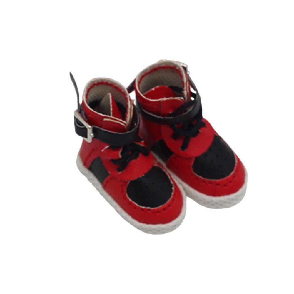 Разноцветные ботинки из ПУ-кожи для Ob11 ПУ-кожа Обувь для куклы Ob11 Девочки