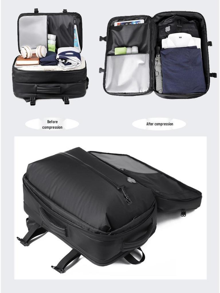 Расширяемый рюкзак для деловых поездок с отделением для ноутбука и разделением на влажное и сухое