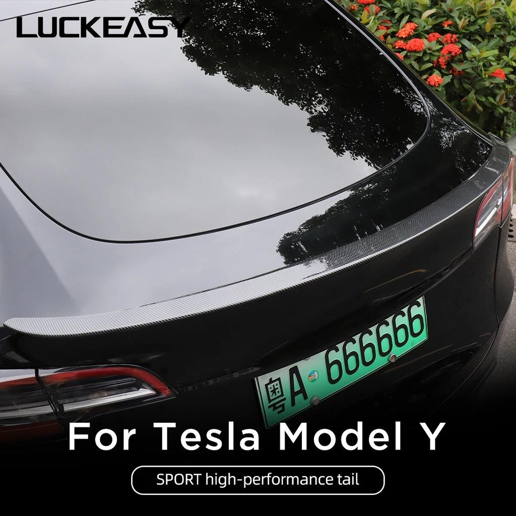 LUCKEASY For Tesla Model Y -2023 Car Styling Accessories ABS SPORT High-performance Rear Trunk Spoiler Wing Tail