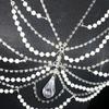 Elegant Handwoven Body Chain With Imitation Pearl Rhinestone Accents Festival Party Evening Wear