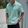 Summer Men Shirt Button-down Turn-down Collar Cardigan Short Sleeves Cardigan Loose Mid Length Casual Daily Wear Office Business