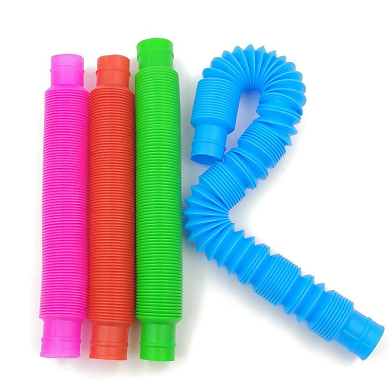Сенсорная игрушка Fidget Stress Relief Toys Squeeze Toy Pop Tubes Anti Stress For Adult Children Autism Kids Plastic Bellows