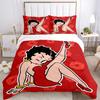 Betty Boop Dress Print 3Pcs Bedding Setduvet Cover With 2 Bedropillowcase Home Birthday Gift