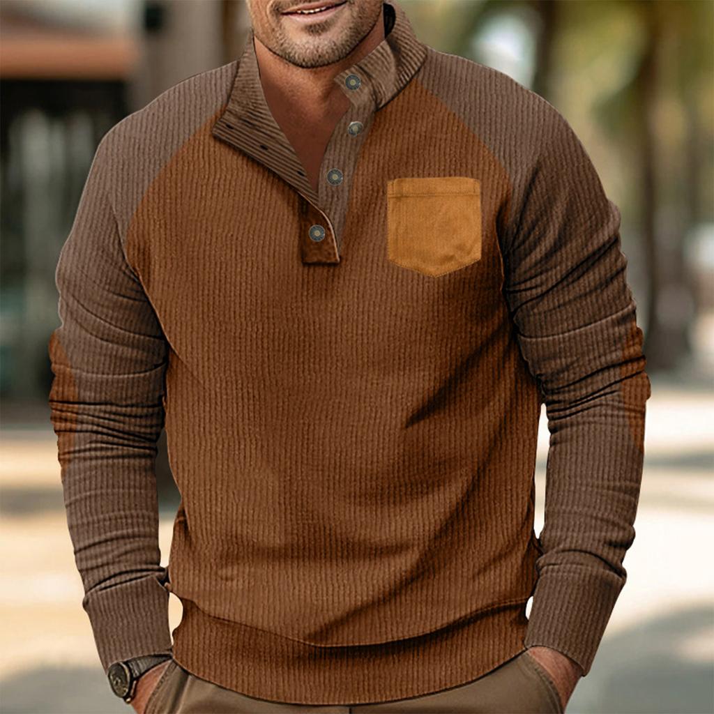 Men's Standing Collar Sweatshirt Is Outdoor Casual Sweaters Tops
