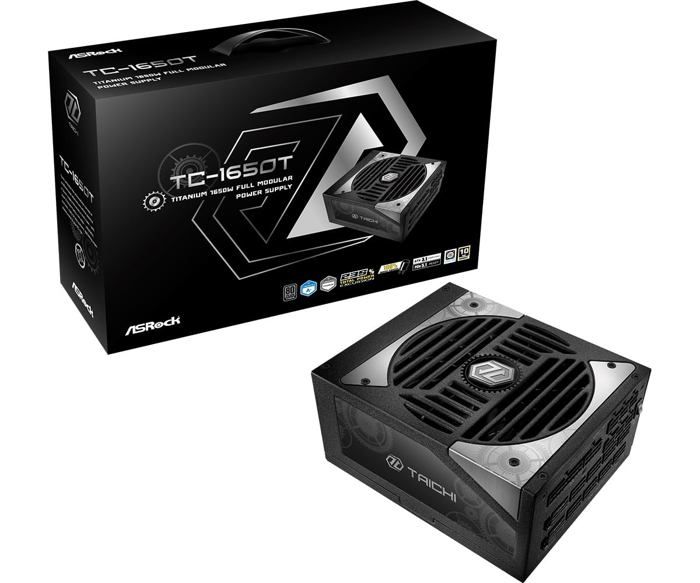 Alimentation - asrock - tc-1650t - 1650w - 80 plus titane - modulaire