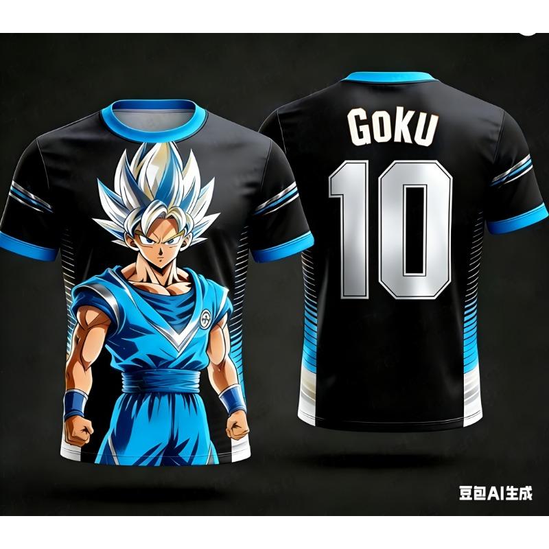 Красивая футболка Dragon Ball Authentic с 3D-печатью, модная, быстросохнущая, для взрослых S-6XL, для детей, Гоку, Вегета, Транкс