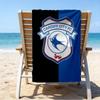 Card-iff Fc Crest Printed Beach Towel, Super Soft Microfiber, Perfect Gift Birthday, for Pool, Beach, Travel, for family and friends