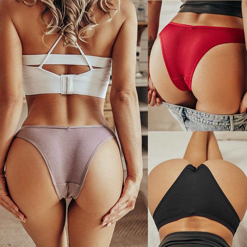 3PCS/Set Cotton Lingerie Panties Sexy Underwear Women Briefs Tangas Female Underpants Pantys Thong Panties Bikini Solid 6 Color