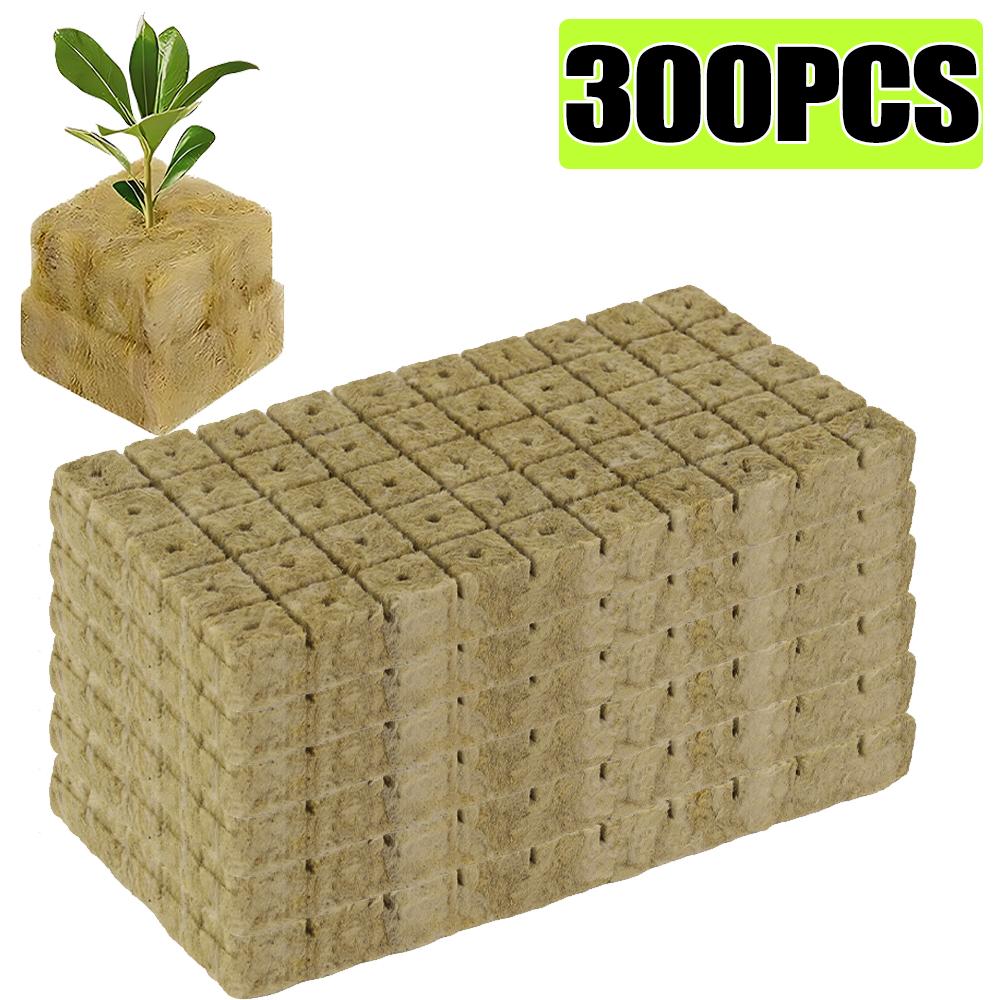 50/300 шт. кубических пробок из минеральной ваты для рассады, посадочный блок, посадочный блок для рассады, горшки для выращивания без почвы, черенки для гидропоники