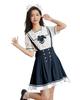 Матросская форма для короткой школьной фотографии выпускной школьный фестиваль [ВЕСЕННИЙ СЕЗОН] женщины, юбка, платье, рукава, комплект из 2 предметов, девочки,