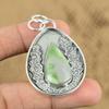 Natural Green Aventurine Gemstone Pendant 925 Sterling Silver Jewelry For Girls